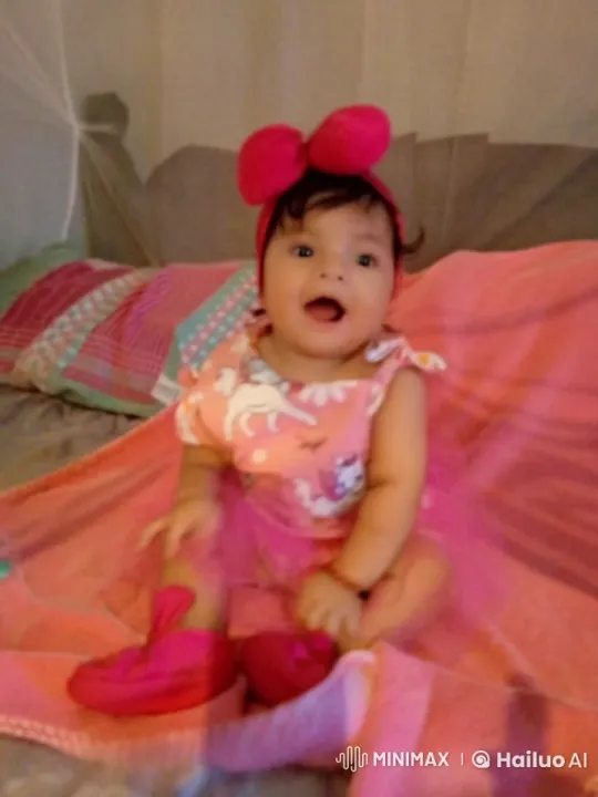 Baby Girl Dancing in Pink on Animated Quilt – AI Generated Video | Hailuo AI