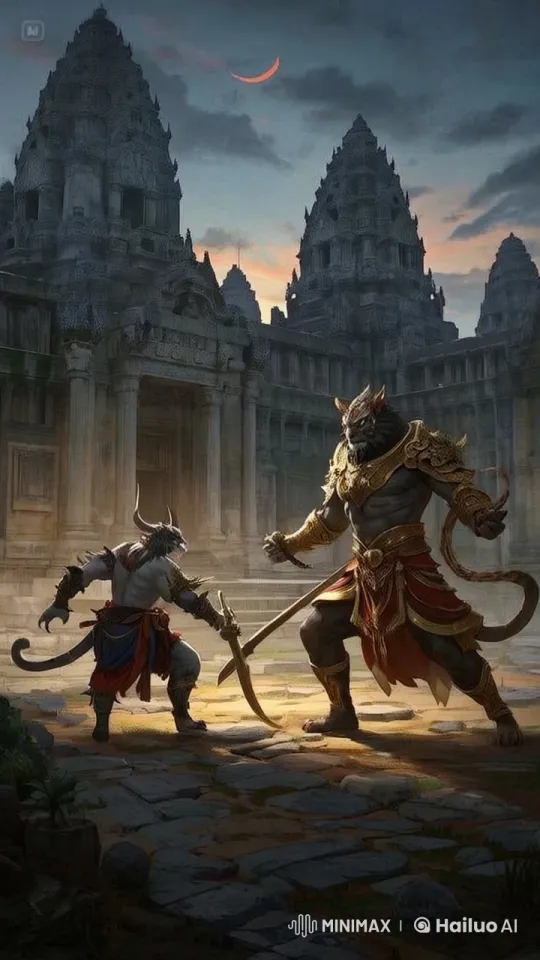 Anthropomorphic Feline Warriors Engage in Kun Khmer Combat – AI Generated Video | Hailuo AI