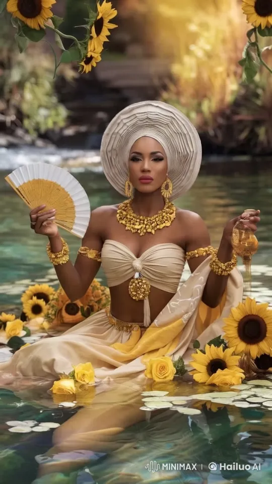 Elegant Woman in Nature's Golden Serenity – AI Generated Video | Hailuo AI