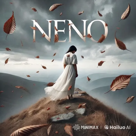 Girl in Whirling Leaves with Flowing Dress and Hair – AI Generated Video | Hailuo AI