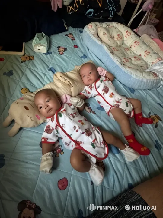 Two Babies Joyfully Dance and Play in Festive Outfits – AI Generated Video | Hailuo AI