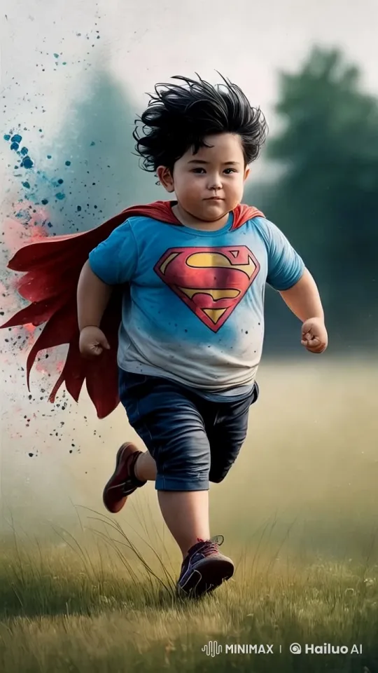 Determined Boy Ties Laces After Stumble in Field – AI Generated Video | Hailuo AI