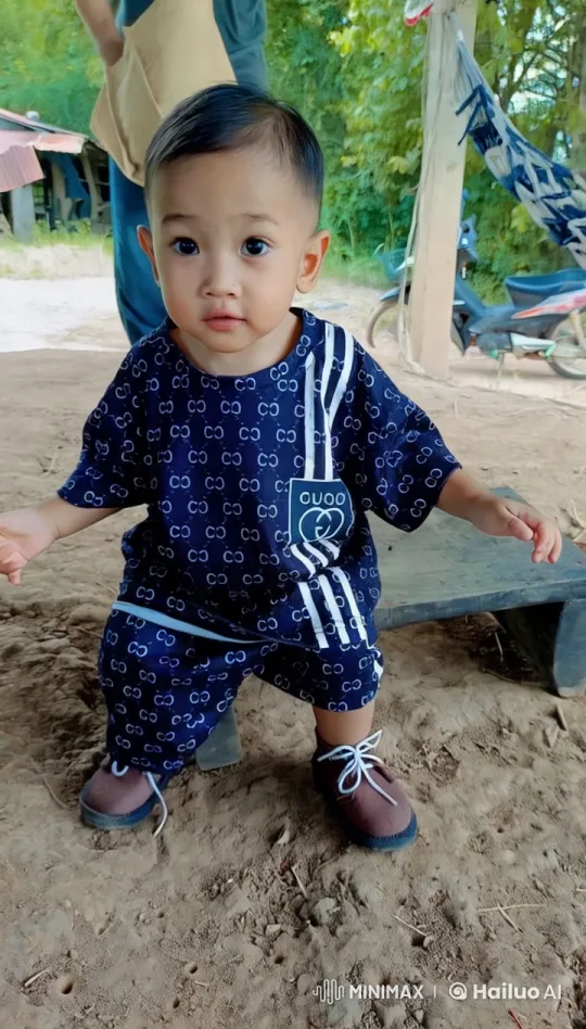 Child's Joyful Dance in a Rustic Outdoor Setting – AI Generated Video | Hailuo AI