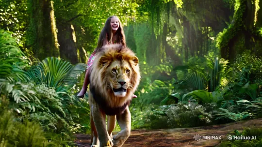 Girl and Lion: A Majestic Adventure in the Jungle – AI Generated Video | Hailuo AI
