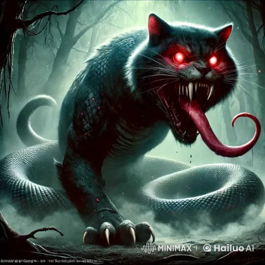 Misty Forest Hosts a Snake-Panther Hybrid Monster – AI Generated Video | Hailuo AI
