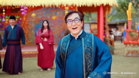 Man Forms Bond with Majestic Wolf at Cultural Festival – AI Generated Video | Hailuo AI
