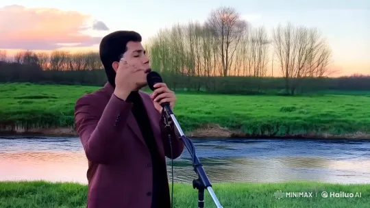 Spring Steppe Morning with Singer by the River – AI Generated Video | Hailuo AI