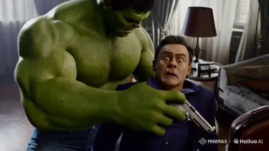 Hulk Dominates Mafia Boss in Dramatic Showdown – AI Generated Video | Hailuo AI