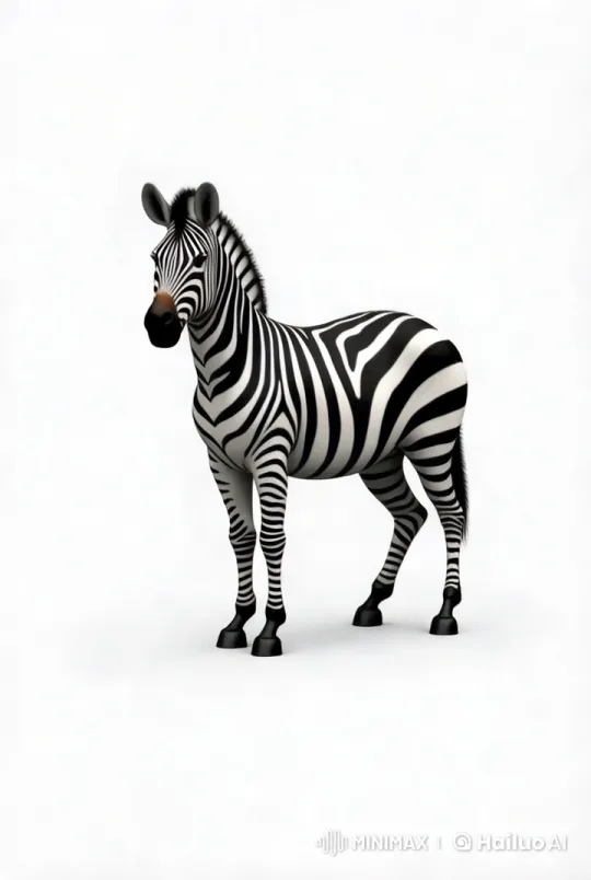 Zebra in Serene Minimalist Setting – AI Generated Video | Hailuo AI