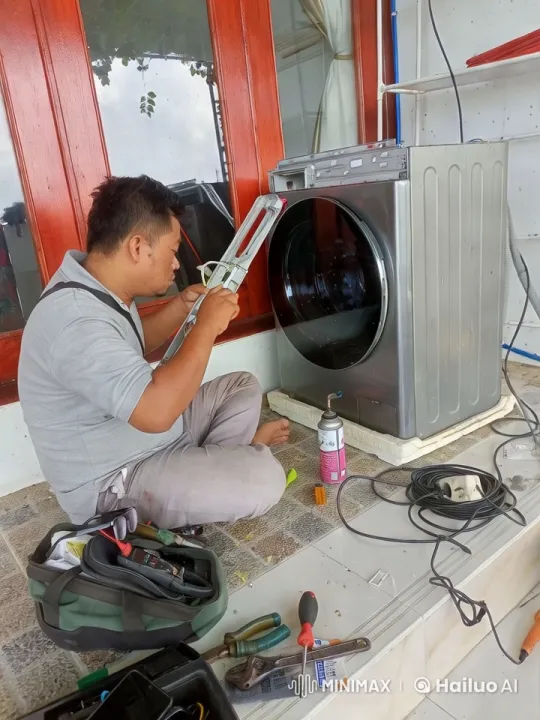 Man Repairs Washing Machine, Then Engages in Kungfu Fight – AI Generated Video | Hailuo AI