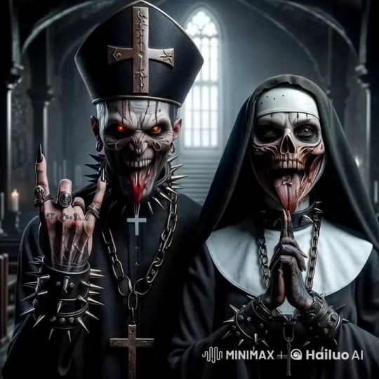 Gothic Religious Attire and Kungfu Battle in Grand Church – AI Generated Video | Hailuo AI