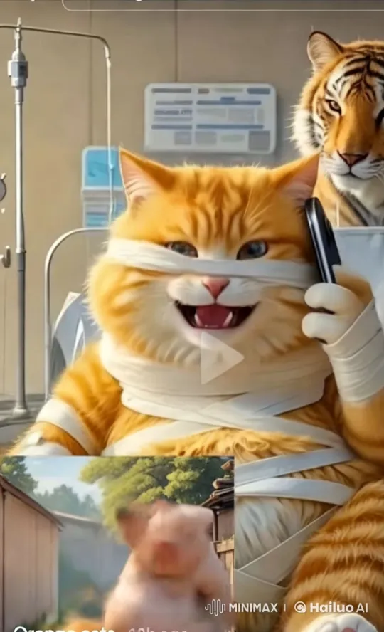 Fluffy Cat Cooks in Human-like Posture in Village Kitchen – AI Generated Video | Hailuo AI