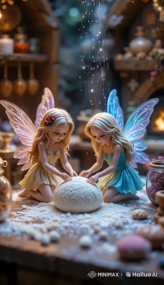 Magical Fairy Kitchen with Enchanting Cake Presentation – AI Generated Video | Hailuo AI