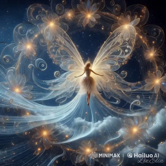 Fairy's Enchanting Flight with Swirling Luminous Halo – AI Generated Video | Hailuo AI