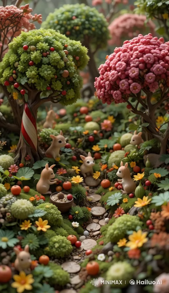 Magical Food Forest: Candy Trees, Chocolate Bushes, Enchanted Creatures – AI Generated Video | Hailuo AI