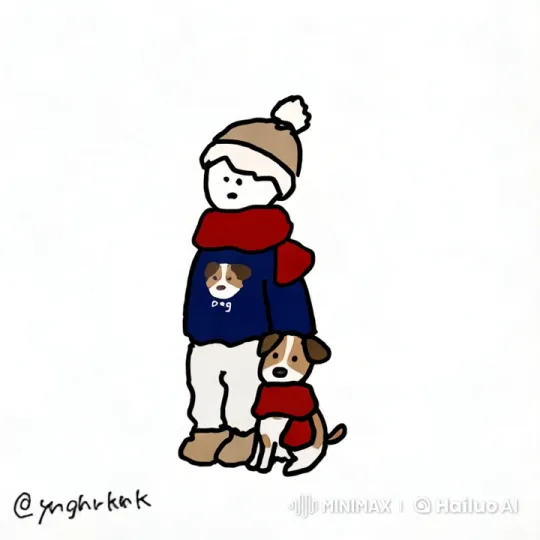 Man and Dog Joyfully Play in Minimalistic Setting – AI Generated Video | Hailuo AI