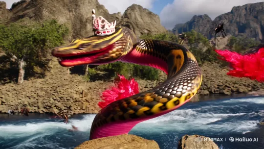 Cobra 'Borneo' Engages in a Ferocious Battle Amidst Chaotic Terrain – AI Generated Video | Hailuo AI