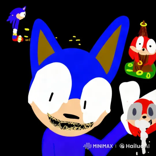 Sonic and Knuckles Figures in Colorful Scene – AI Generated Video | Hailuo AI