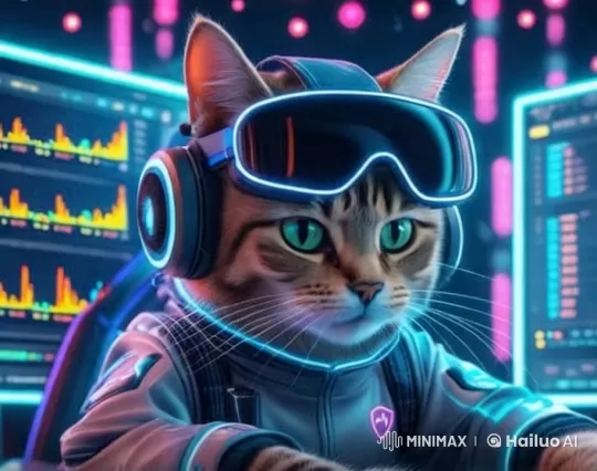 Futuristic Cat Interacts with Advanced AI Technology – AI Generated Video | Hailuo AI