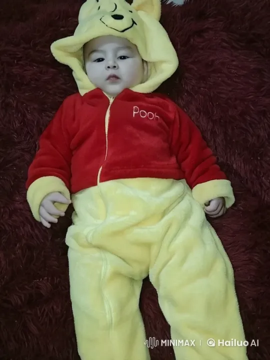 Baby in Winnie the Pooh Costume Excitedly Dancing – AI Generated Video | Hailuo AI