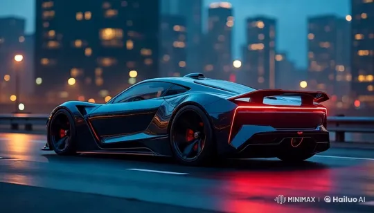 Futuristic Electric Sports Car Showcased in Metropolis and Highways – AI Generated Video | Hailuo AI