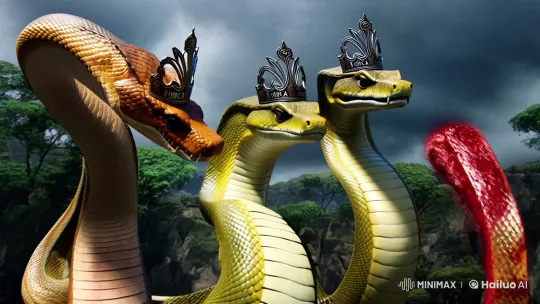 Deadly Serpents Battle: A Cinematic Spectacle of Chaos – AI Generated Video | Hailuo AI