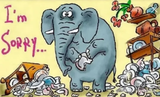 Apologetic Elephant Amidst Broken Dishes – AI Generated Video | Hailuo AI