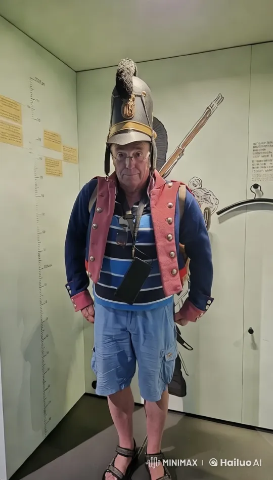 Historical Military Uniform Display in Modern Museum Setting – AI Generated Video | Hailuo AI