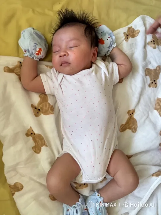Baby Dances and Plays with Punches on Bed – AI Generated Video | Hailuo AI