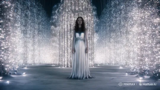 Time-Traveling Woman in Ethereal, Dreamlike Setting – AI Generated Video | Hailuo AI