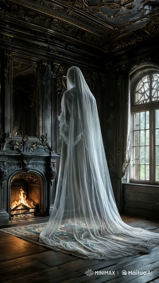 Silent Figure Revealed in Ornate, Illuminated Room – AI Generated Video | Hailuo AI