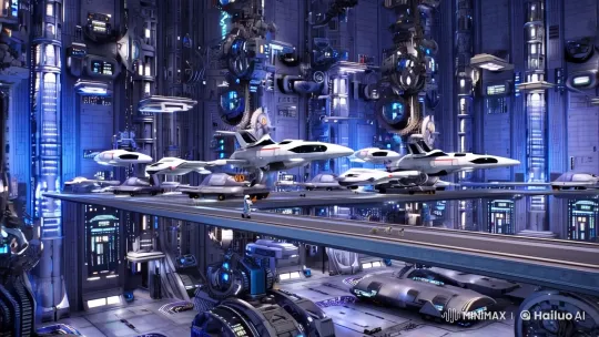 Futuristic Spaceport with Playful Kittens and Astronaut – AI Generated Video | Hailuo AI