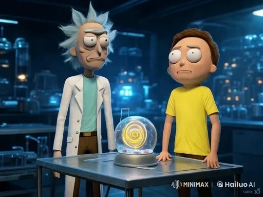 Elderly Scientist and Boy Explore Futuristic Device in Animated Lab – AI Generated Video | Hailuo AI