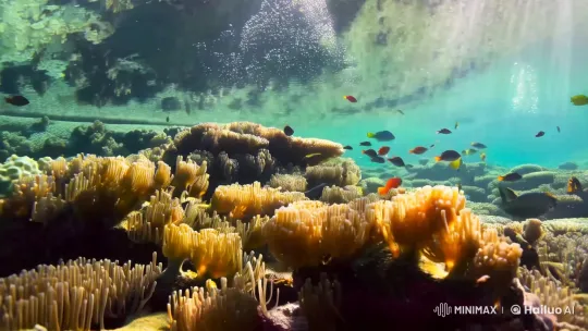 Underwater Coral Garden Serenely Explored – AI Generated Video | Hailuo AI