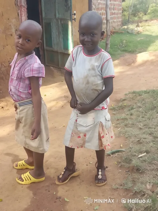 Children Playfully Fight Outside Rustic Building – AI Generated Video | Hailuo AI