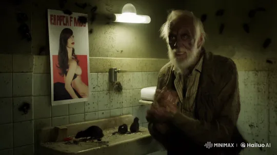 Man Transforms into Woman in Grungy Bathroom – AI Generated Video | Hailuo AI