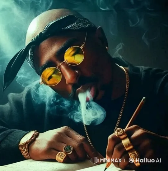 Live2D Animation: Artist Sings While Writing and Smoking – AI Generated Video | Hailuo AI