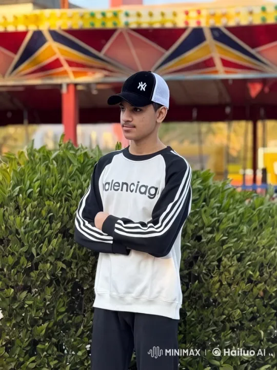 Young Man Smoking in Vibrant Amusement Park Scene – AI Generated Video | Hailuo AI