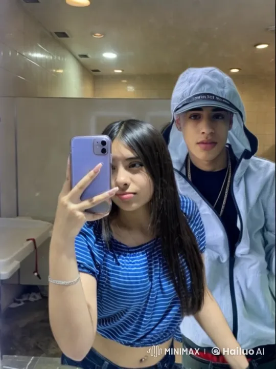 Young Couple Taking a Selfie in the Bathroom – AI Generated Video | Hailuo AI