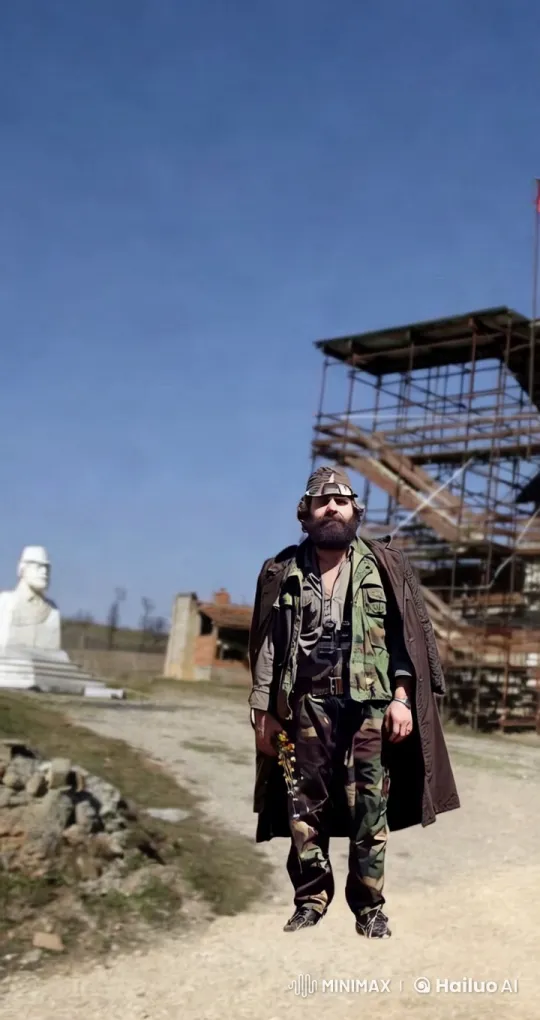 Military Figure Advances with AK-47 in Cinematic Scene – AI Generated Video | Hailuo AI