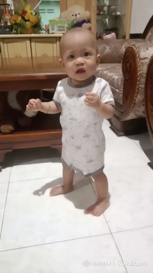 Baby and Dog Share Playful Chores Moment – AI Generated Video | Hailuo AI