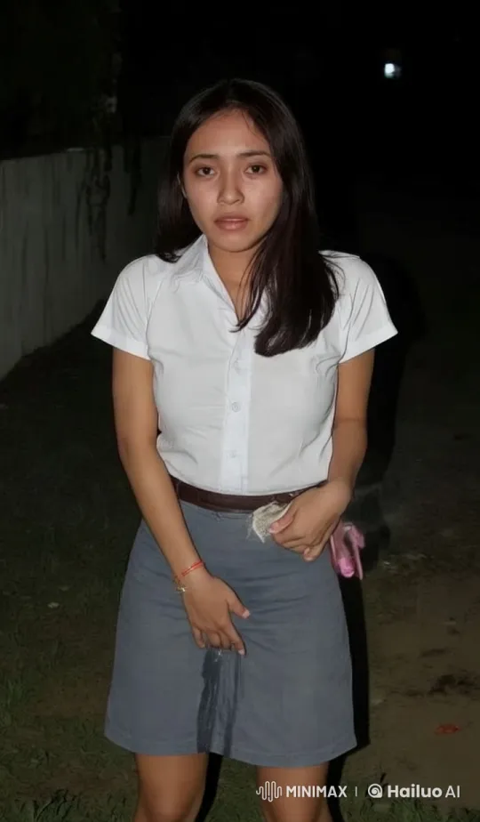 Indonesian Girl in Distress in Dimly Lit Outdoor Setting – AI Generated Video | Hailuo AI