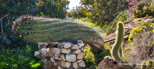 Harmonious Cactus in Lush Garden with Gentle Breeze – AI Generated Video | Hailuo AI