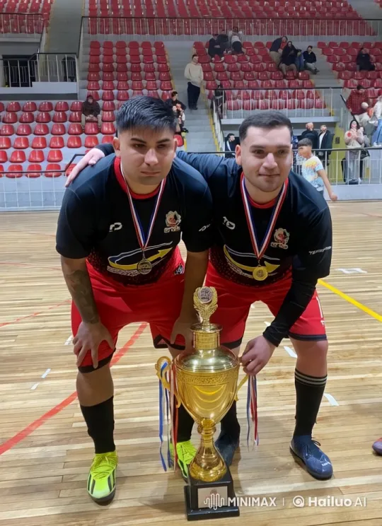 Boys Celebrate Victory with Kiss and Trophy – AI Generated Video | Hailuo AI