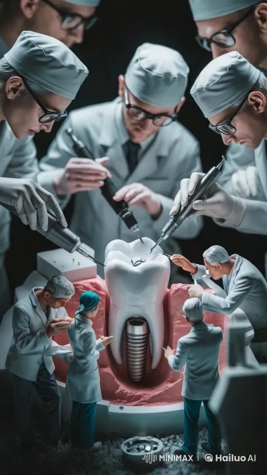 Miniature Dental Procedure Model with Precision Tools – AI Generated Video | Hailuo AI
