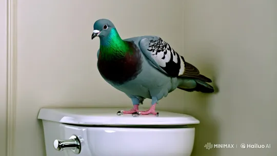 Pigeon Confronts Trump in Surreal, Aesthetic Scene – AI Generated Video | Hailuo AI
