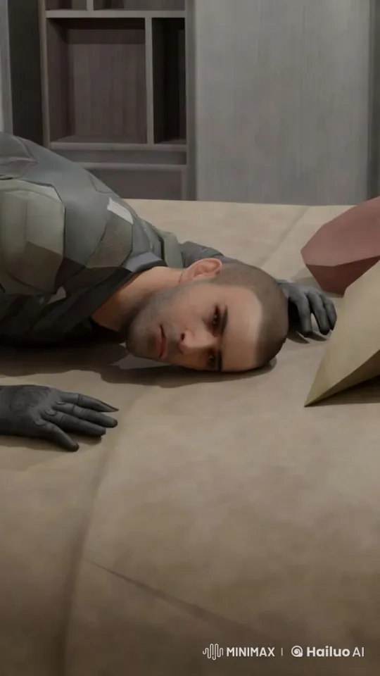 Sleeping Person on Neat Bed in Modern Room – AI Generated Video | Hailuo AI
