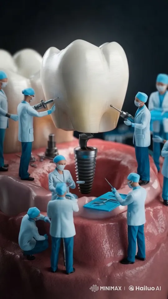 Miniature Dentists Craft Implant with Precision – AI Generated Video | Hailuo AI