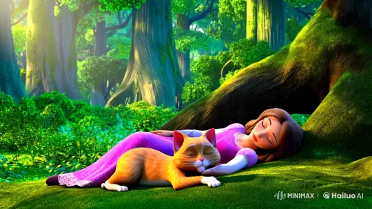 Lost Princess and Hunter: A Forest Encounter – AI Generated Video | Hailuo AI