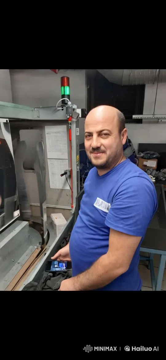 Man Engages with Industrial Machine in High-Quality Setting – AI Generated Video | Hailuo AI